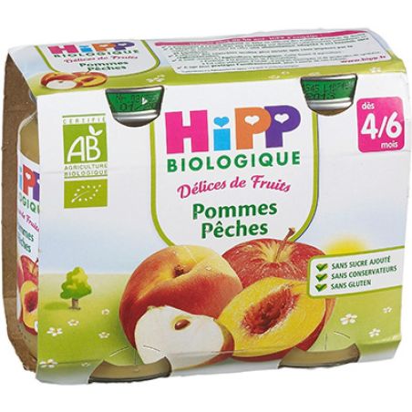 Hipp Pomme Peche Bio 2X190G