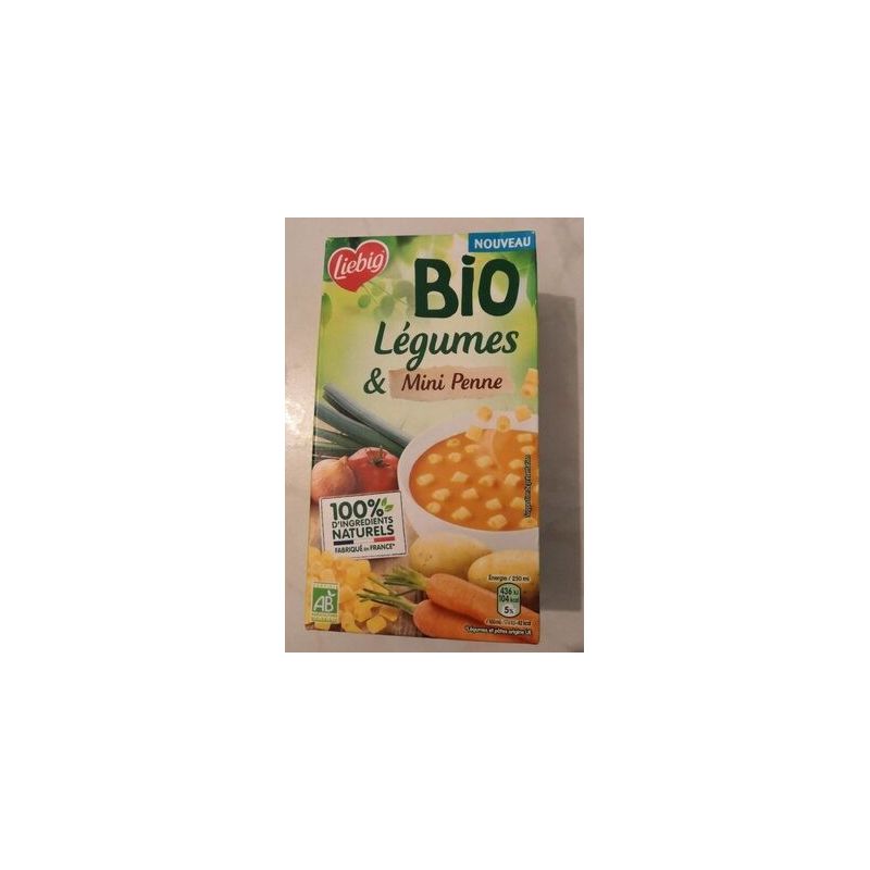 Liebig Soupe Légumes & Mini Penne Bio : La Brique De 1L