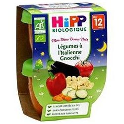 Hipp Bols Mon Diner Bonne Nuit Legumes A L Italienne Gnocchi 2X21