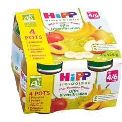 Hipp 4X125G Pots 1Ers Fruits Bio