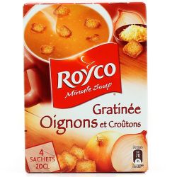 Royco Soupe Déshydratée Oignons Croûtons : Les 4 Sachets De 20 Cl
