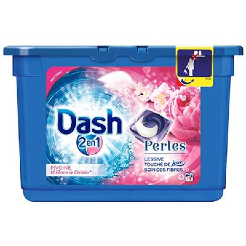 Dash 19 Doses 555G Lessive Perle Pivoine Dash2En1
