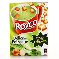 Royco Soupe Déshydratée Poireaux & Croûtons : La Boite De 3 Sachets - 64,8 G