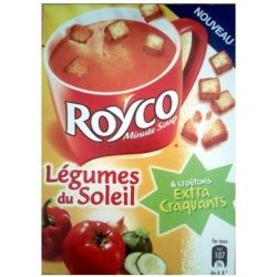 Royco Soupe Déshydratée Légumes Du Soleil Et Croûtons : La Boite De 3 Sachets - 63,6G