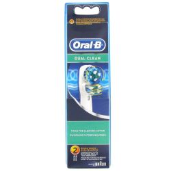 Oral B Recharge Brossette Dentaire Électrique Dual Clean Eb417 : Le Lot De 2 Brossettes