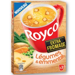 Royco Soupe Déshydratée Légumes & Emmental : Les 3 Sachets De 20Cl