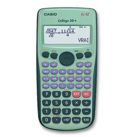 Casio Calculatrice Scientifique Fx 92 2D + Spéciale Collège