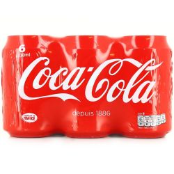 Coca-Cola Boisson Gazeuse Aux Extraits Végétaux Goût Original : Le Pack De 6 Canettes 33Cl