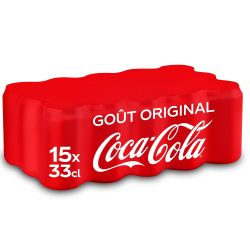 Coca-Cola Soda : Le Pack De 15 Canettes 33Cl