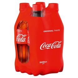 Coca-Cola Soda À Base De Cola Goût Original : Le Pack 4 Bouteilles 50Cl