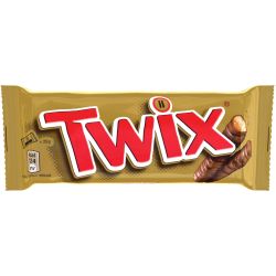 Twix Barres Chocolatées Biscuit Nappage Au Caramel : La Barre De 50G