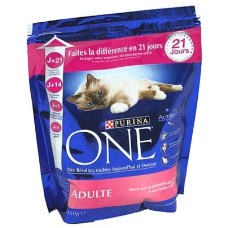 Purina One Adulte - Saumon Et Céréales Complètes 450G