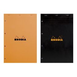 Rhodia Bloc Orange N°20 21X31,8Cm 80F Agrafées 80G Q.5X5 Perf. 4T