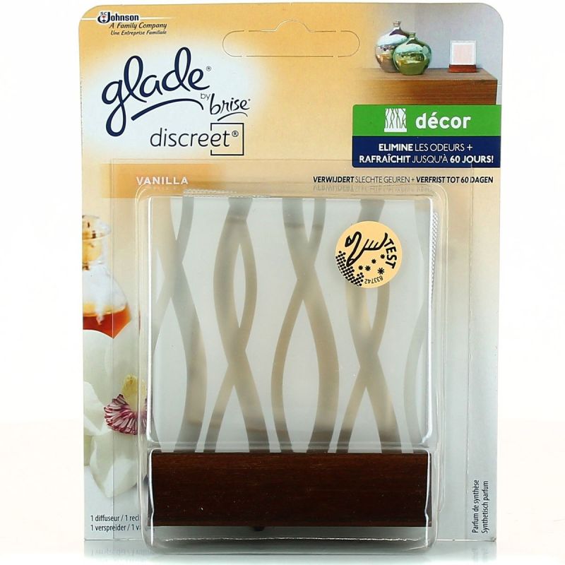 Glade Gbb Desodorisant Discreet Dec Diffuseur+Recharge Vanille