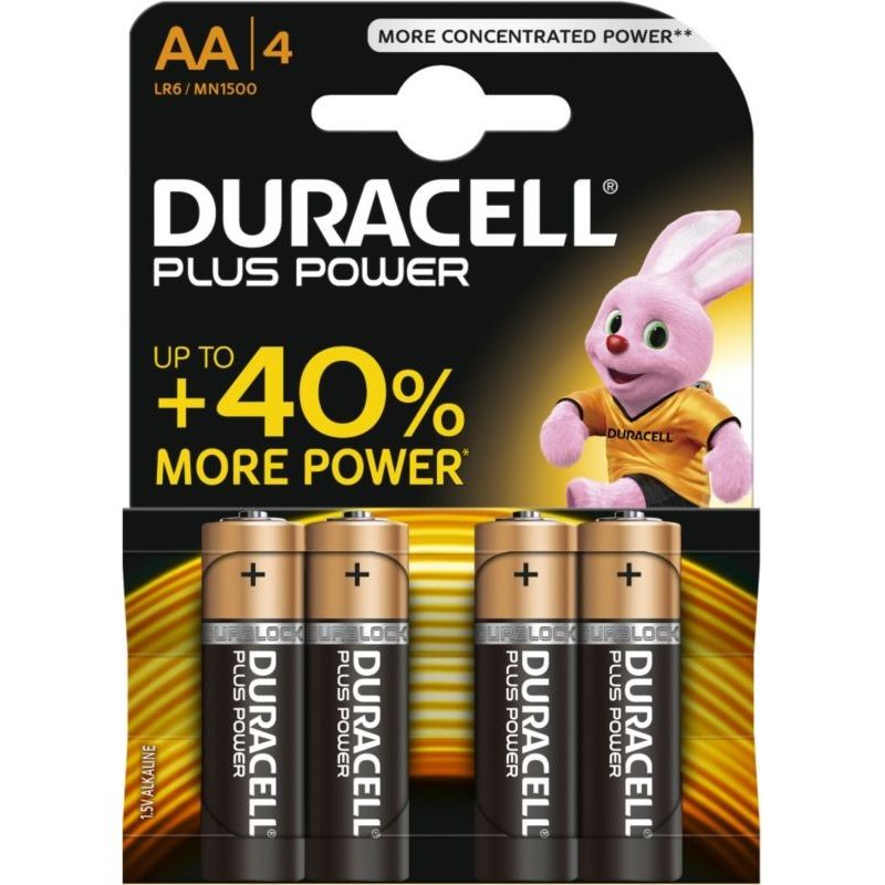 Duracell Piles Plus Power Aa 4 N