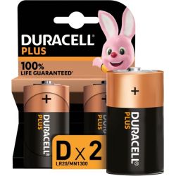 Duracell Plus 100% D X2