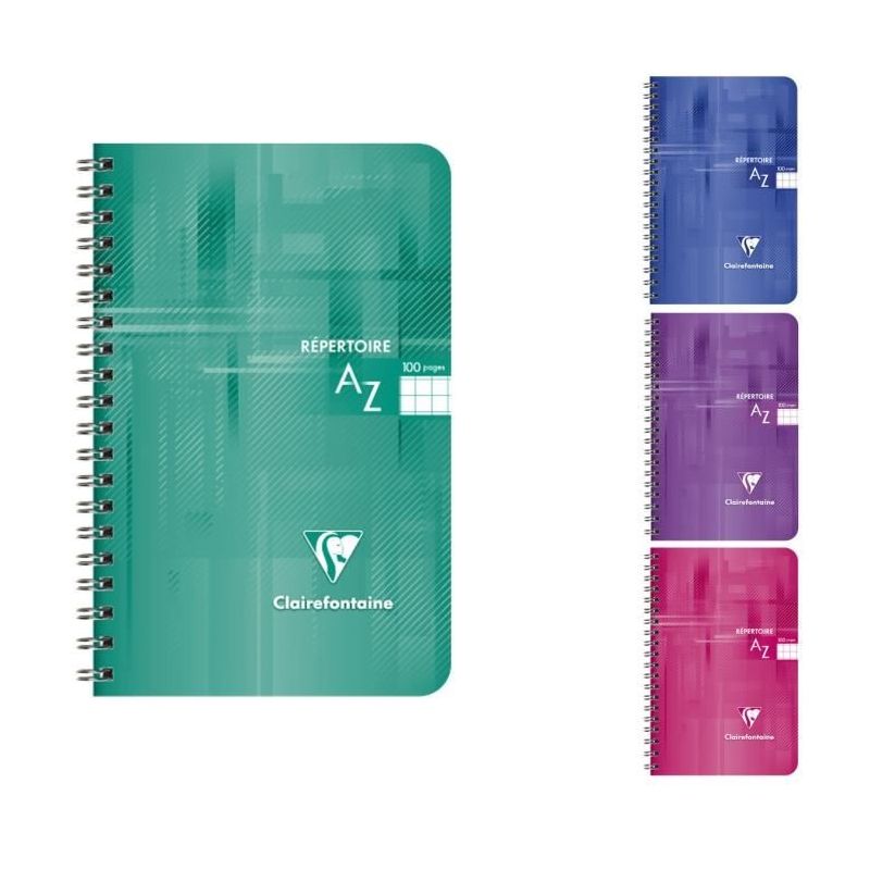 Rhodia Clairefontaine Repertoire Reliure Integrale 11 X 17 100 Pages 5X5 Couverture Pelliculee 4 Couleurs Aleatoires