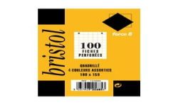 Rhodia 100 Fiche Bristol P Ass 100X150 5X5