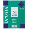 Exacompta Fiches Bristol Blanches 17 X 22 Perforées 5 Papier P.E.F.C 205G : Le Lot De 50