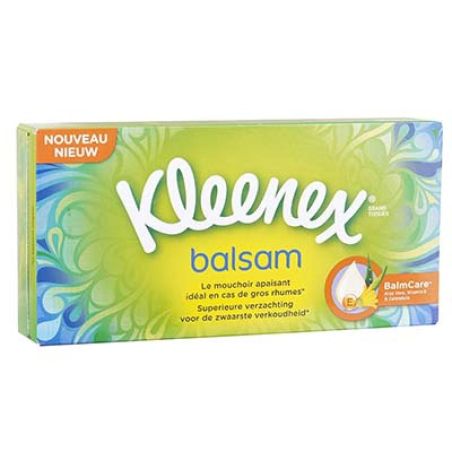 Kleenex 1X80 Feulle Balsam Mouchoirs Boite