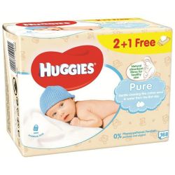 Huggies Hugg Lingettes Pure 56X3 2+1Gt
