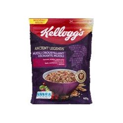 Kellogg'S Muesli Croustillant Épeautre, Airelles, Raisins Secs Et Graines De Lin 400 G