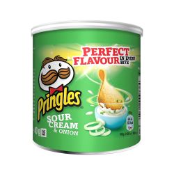 Pringles Sour Cream Flavour Crisps Savoury Snacks 40G