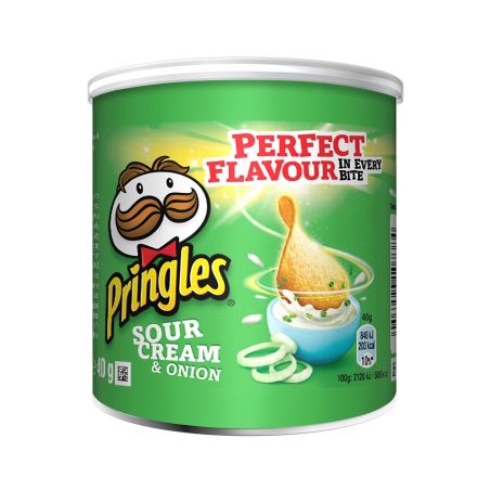 Pringles Sour Cream Flavour Crisps Savoury Snacks 40G