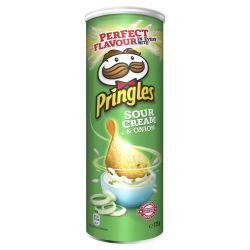 Pringles Chips Tuiles Goût Crème Et Oignon : La Boîte De 175G
