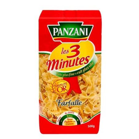 Panzani Pâtes Farfalle Les 3 Minutes : Le Sachet De 500 G