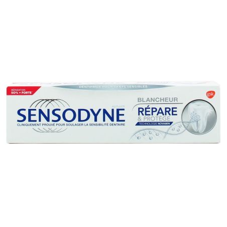 Sensodyne Dentifrice Blancheur, Réparation, Protection Dents Sensibles : Le Tube De 75Ml