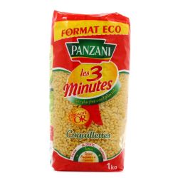 Panzani Pâtes Les 3 Minutes Coquillettes : Le Paquet De 1 Kg