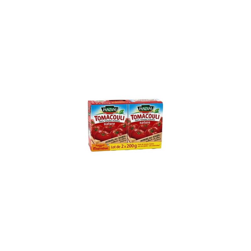 Panzani Tomacouli Nature Brique Lot De 2X200G