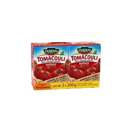 Panzani Tomacouli Nature Brique Lot De 2X200G