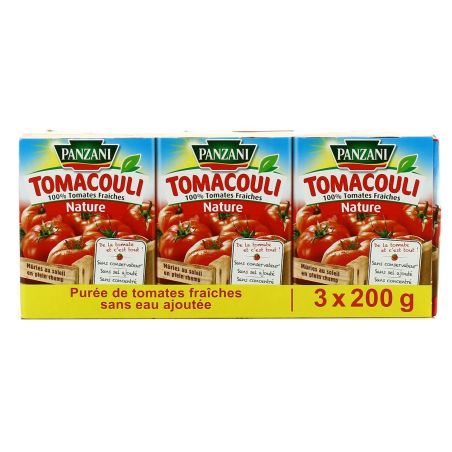 Panzani Sauce Tomacouli Nature : Les 3 Briques De 200 G