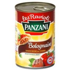 Panzani Plat Cuisiné Ravioli Bolognaise : La Boite De 400 G