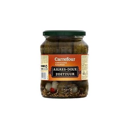 Carrefour 72Cl Cornichons Aigre Doux Crf