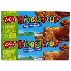 Lotus Dinosaurus Biscuits Chocolat Au Lait : Les 2 Boites De 225G