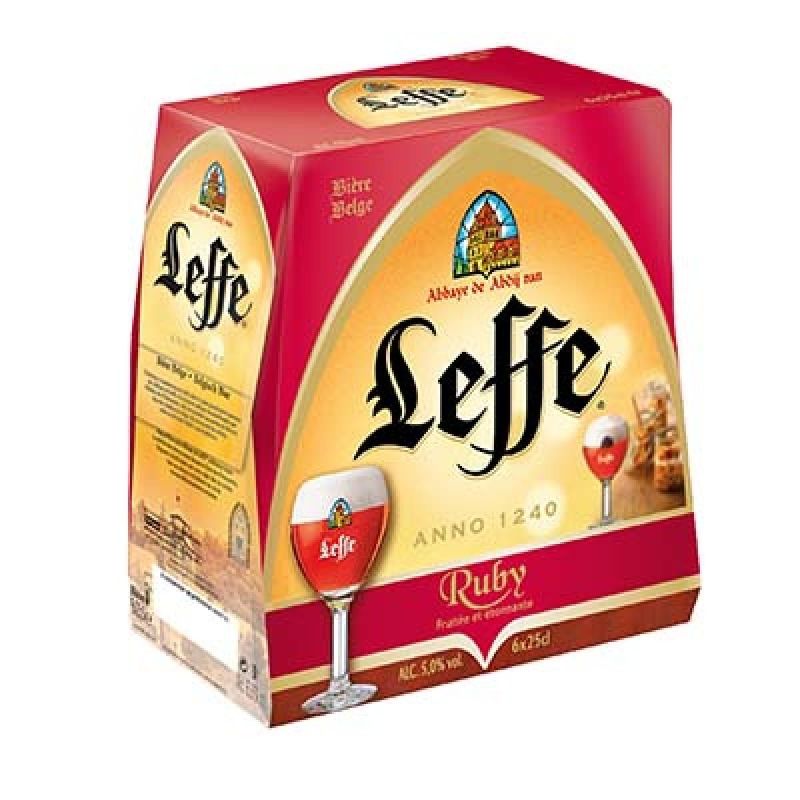 Leffe Abbaye De Ruby 5%V Bouteille 6X25Cl