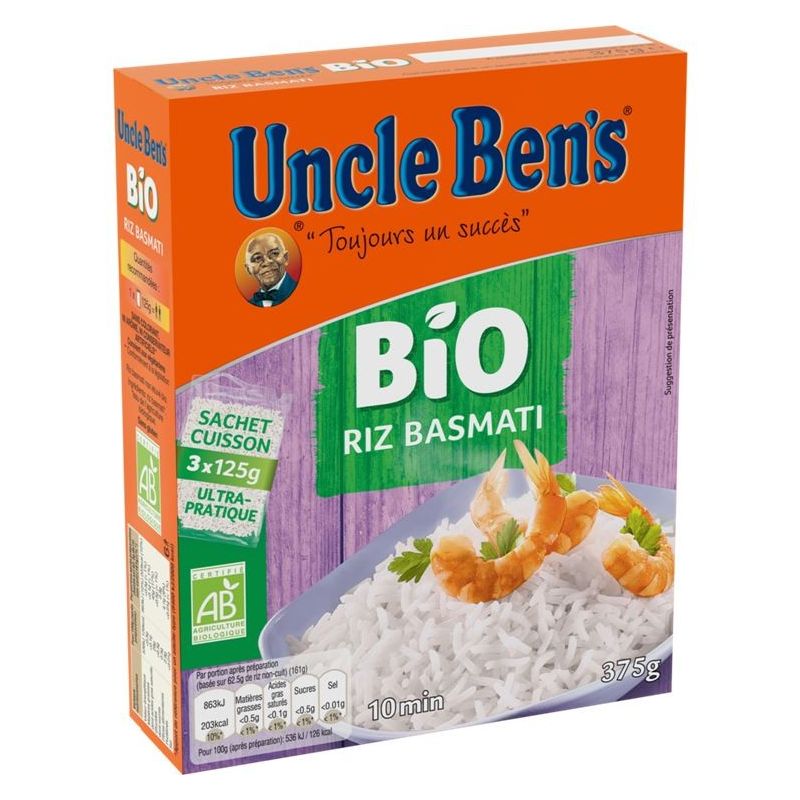 Uncle Bens Ub Riz Scht Basmati Bio10'375G