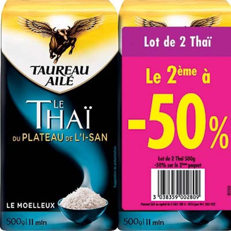 Taureau Aile L.2 Riz Thai 500G 2 Ieme A 1/2 Prix