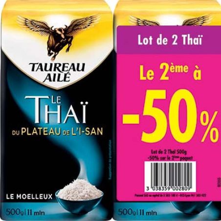 Taureau Aile L.2 Riz Thai 500G 2 Ieme A 1/2 Prix
