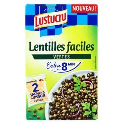 Lustucru Lentilles Vertes : Les 2 Sachets De 150 G