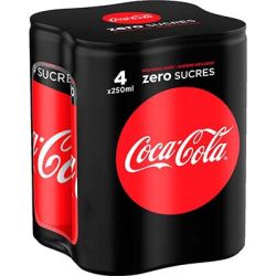 Coca-Cola Pack Bte 4X25Cl Coca Cola Zero