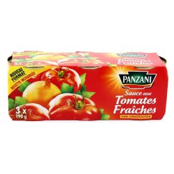 Panzani Sauce Aux Tomates Fraîches : Les 3 Boites De 190 G