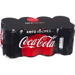 Coca-Cola 8 Mini Boites Coca Cola Zero 15Cl