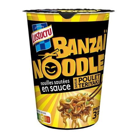 Banzai 90G Nouilles Sautées Sauce Saveur Poulet Teriyaki Lustucru