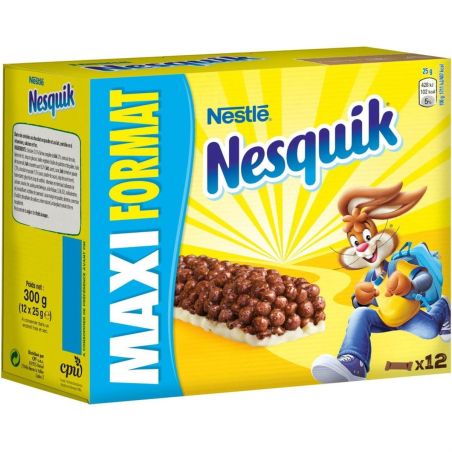 Nestlé Barres Au Chocolat Nesquik : Les 12 De 25 G