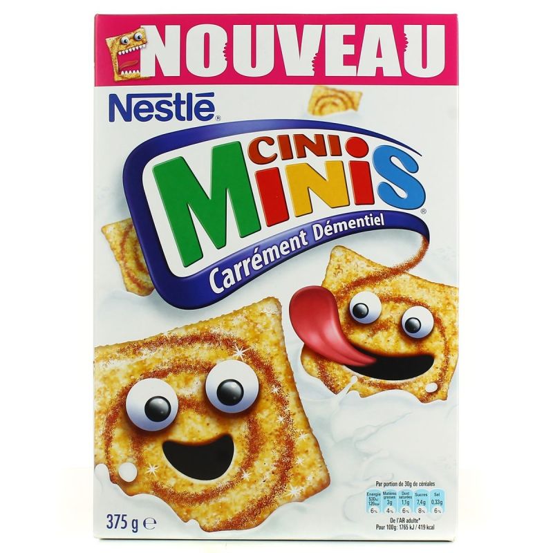 Nestlé Céréales À La Cannelle Cini-Minis : Boite De 375 G