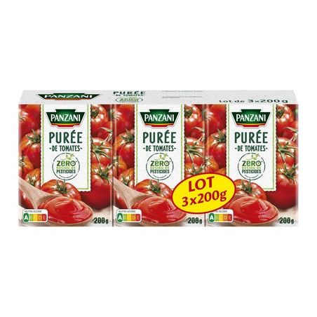 Panzani Purée De Tomates 3X200G